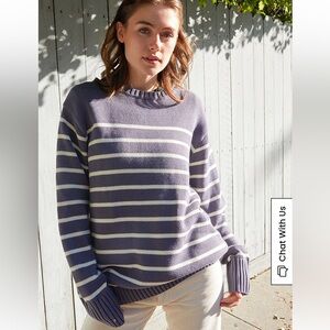 Brandy Melville John Galt Blue & White Striped Brianna Sweater